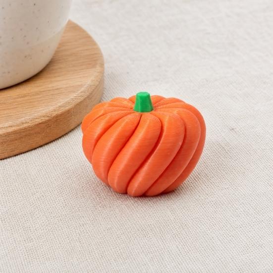 Ornamento Zucca Stampato in 3D, Giocattolo Decompressione Portatile, Modello Puzzle Antistress a Rotazione Spirale per Bambini e Adulti