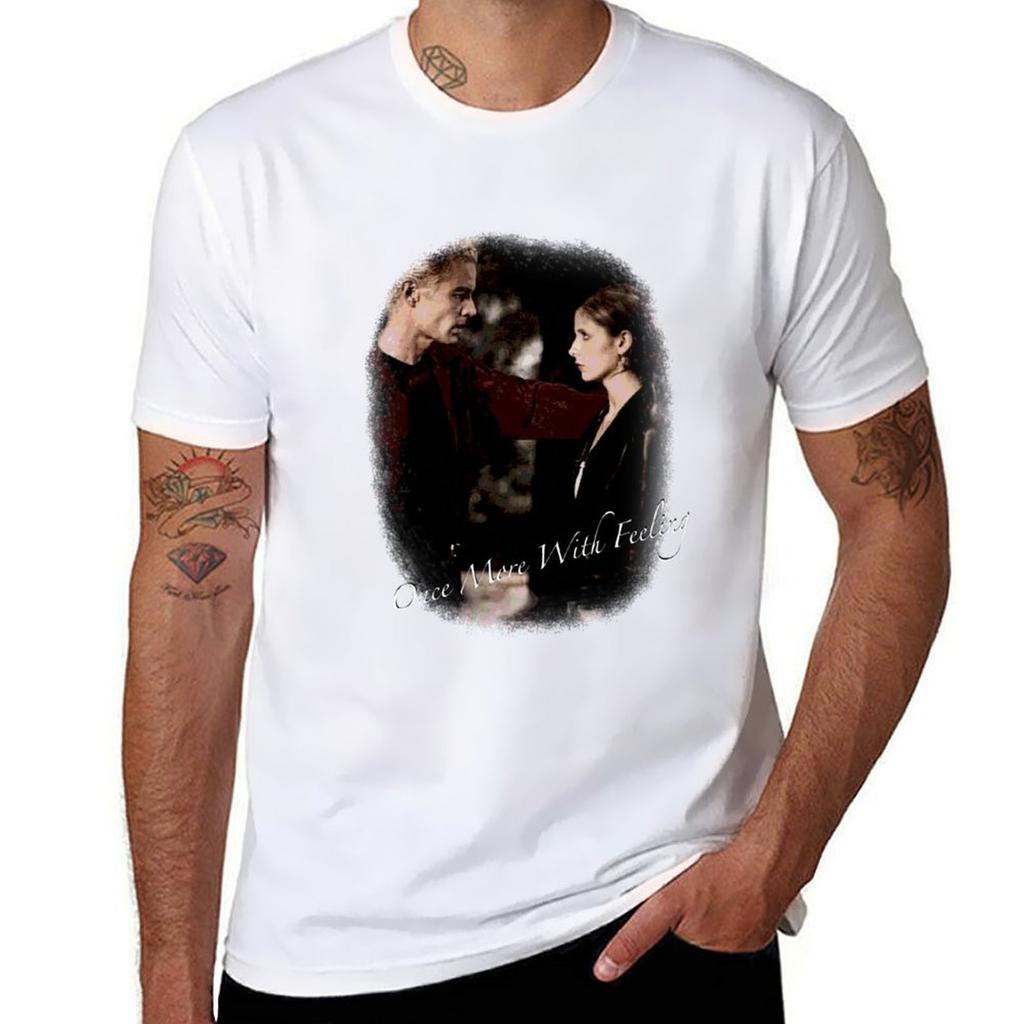 Spike And Buffy Once More With Feeling Tshirt Cotton T Shirts Unisex 100 Tshirt