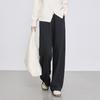 Women's High Rise Drawstring Wide Leg Sweatpants Loose Fit Curved Pants 2025 Winter Fleece Lined Casual Trousers