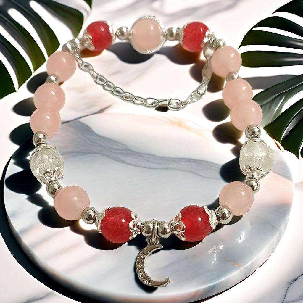Cat's Eye Moonstone Butterfly Bracelet for Women – Trendy, Versatile Beaded Design, Perfect Student Gift