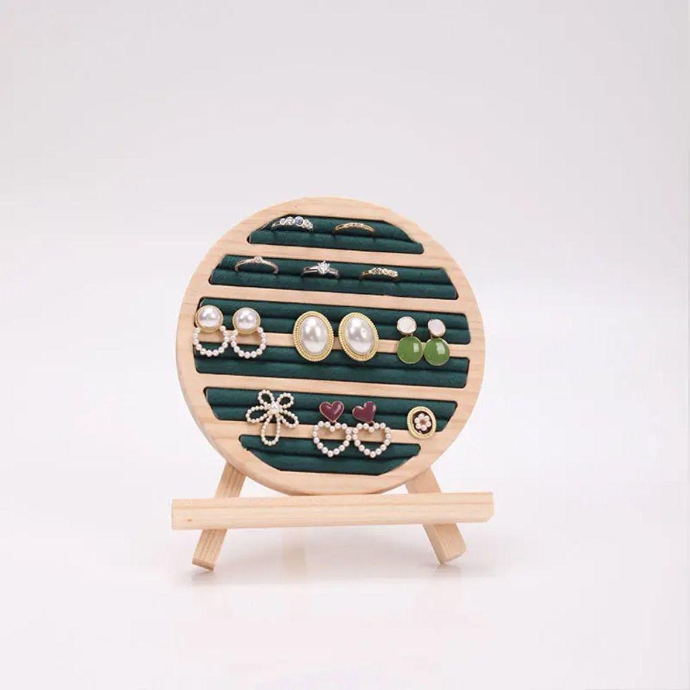 Round Shape Ring Earring Holder Storage Tray Jewelry Organizer  Jewelry Accessories