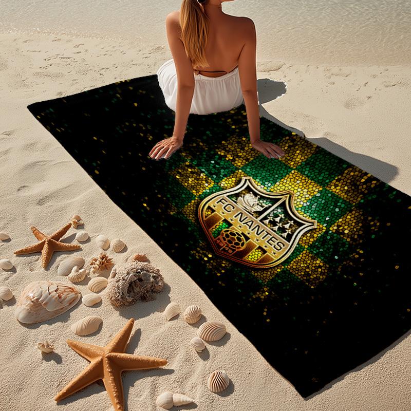 Fc Nantes Crest Design Beach Towel, Quick-drying, Easy to Care for, Use for Both Fitness and Beach Vacations,Sports Essential Fan Gift