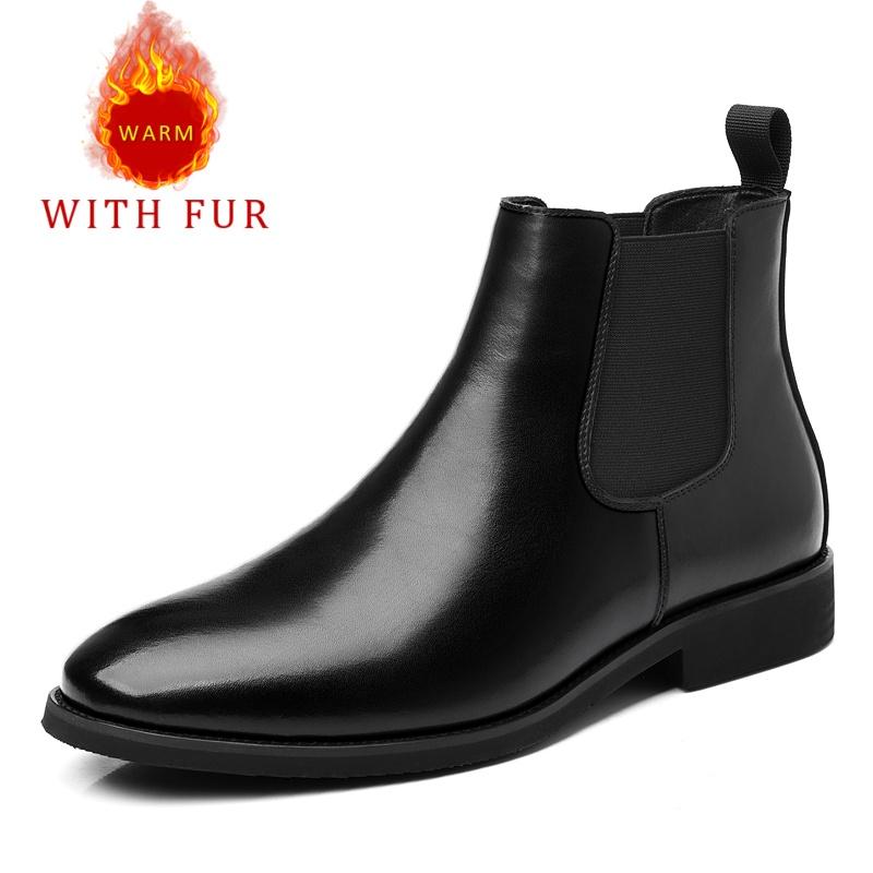 Men Winter Boots Leather Casual Fashion Outdoor Street Comfortable Wear For Daily Use Durable Material With Good Quality 40 8990₽