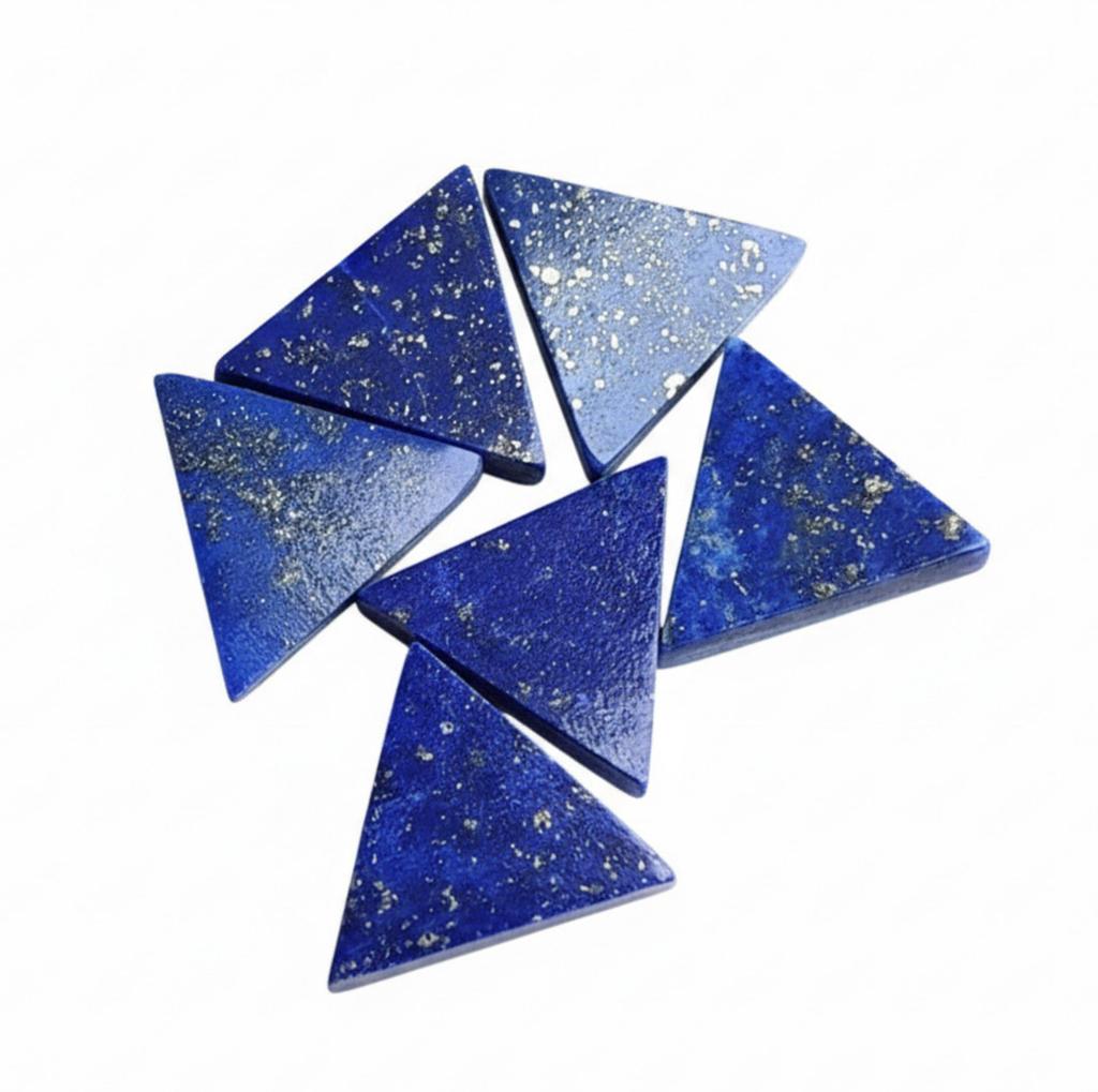 Deep Blue Lapis Lazuli Gemstone - A Grade Triangle Cabochons