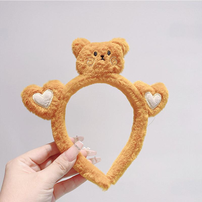 Korean Style Knit Hairband For Girls Cute Panda Handmade Hair Clip Cartoon Headwear