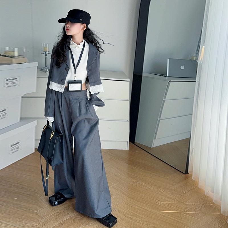 Herbst 2025 Mädchen Trendiger Lässiger Blazer Zweiteiler