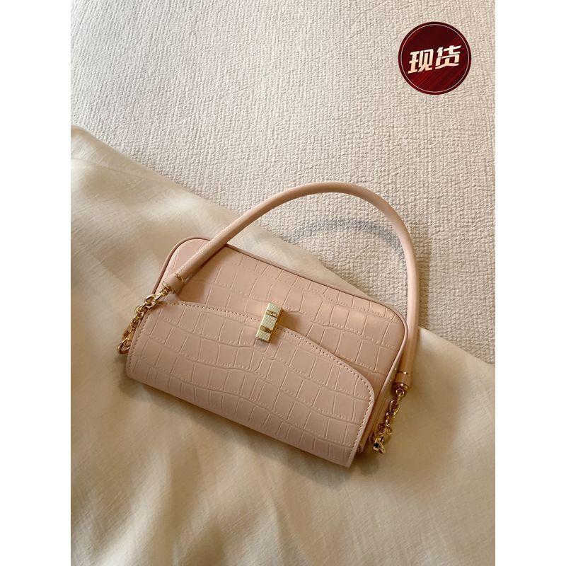 

South Style Chio2nd Cherry Blossom Cream Underarm Bag Female 2024 New Style Pink Simple Commute Shoulder Messenger Bag Peach powder