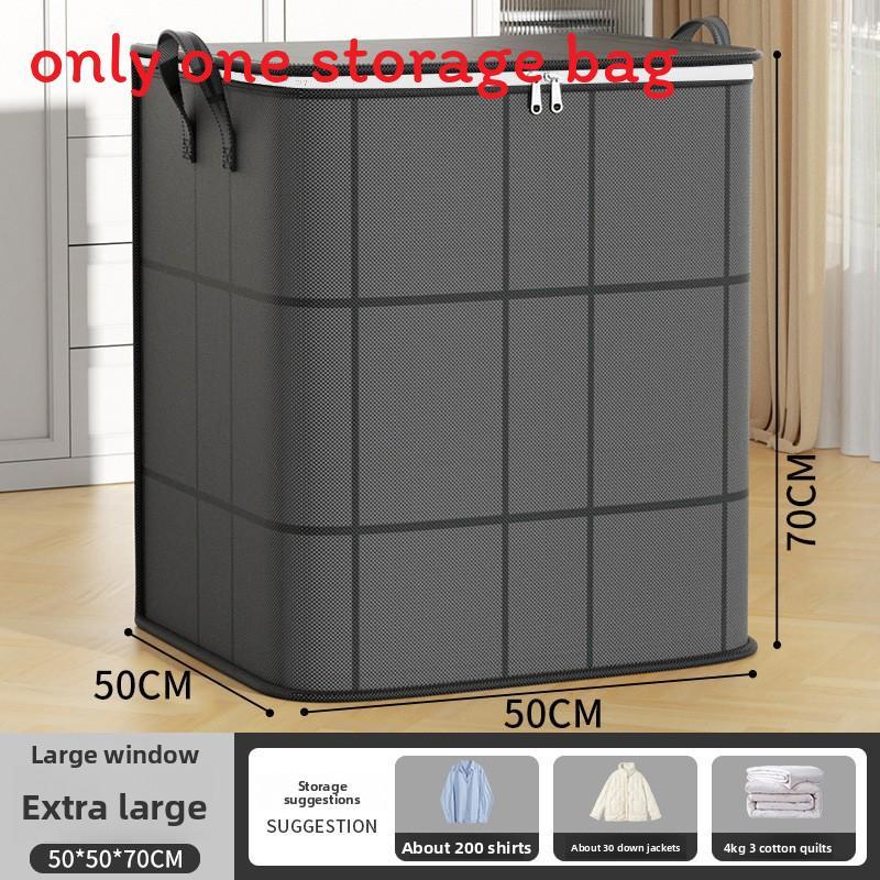 Home Essentials Storage Bag With Large Window Grid For Bedroom Organization