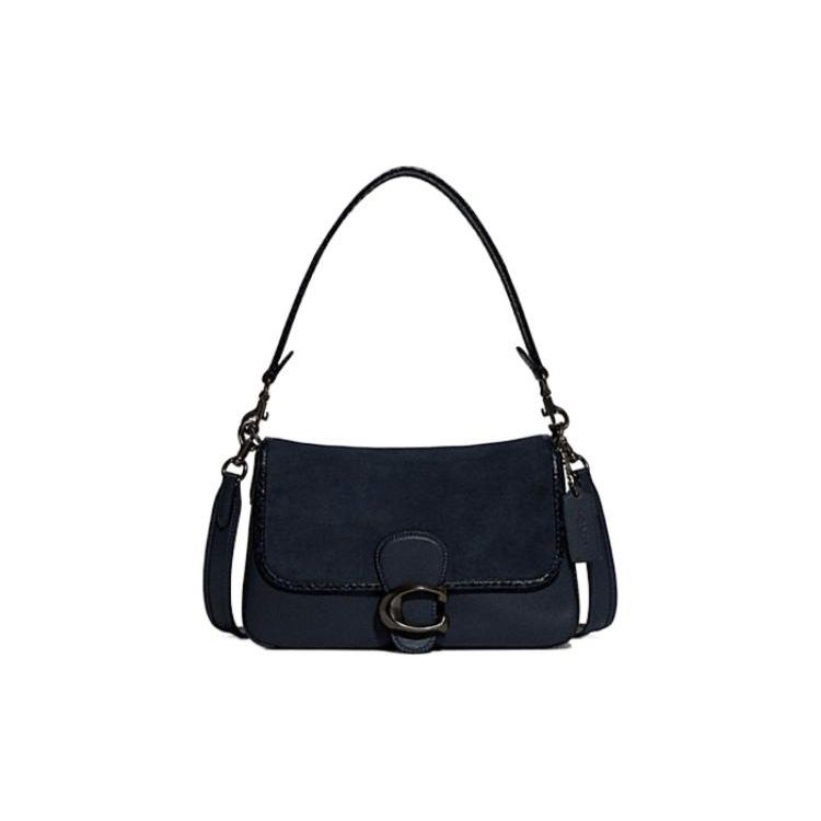 

Coach Tabby 26 Snap Closure Leather And Snake Print Handbag Women Handbags Navy-Blue CI034-V5BHP Basic Set (Bag+Dust Bag)
