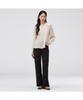 THURSDAY ISLAND Round Neck Yoke Shirred Blouse_T262Mbl151W