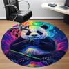 1pc Panda Rainbow Office Round Area Rug, Under Office Chairs Bedroom Living Room Home Decor, Room Deco