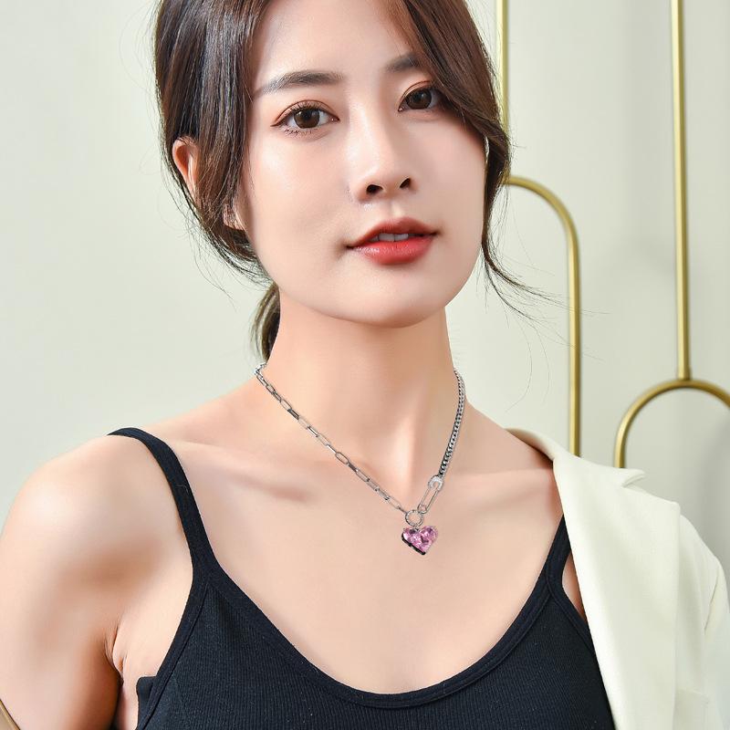 2024 Korean-Style Heart Clavicle Chain Necklace for Women