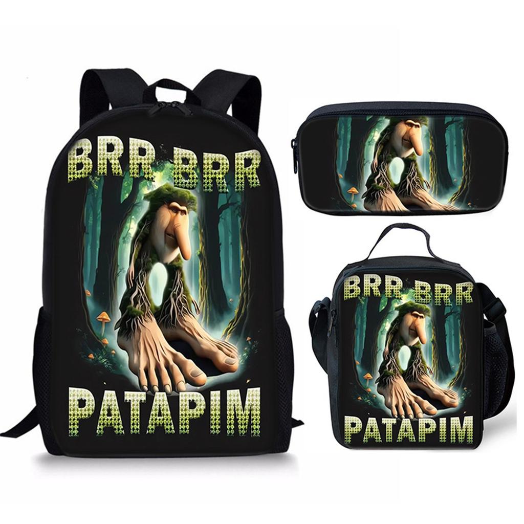 Cartoon Printing Casual Shoulder Bag Junior High School Students Large Capacity Backpacks