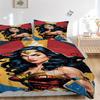 3ks Wonder Woman, Superhrdinská sada povlečení, Sada povlečení, Měkký pohodlný povlak na peřinu, Do ložnice, Pro hosty (1* Povlak na peřinu + 2* Povlaky na polštář, W