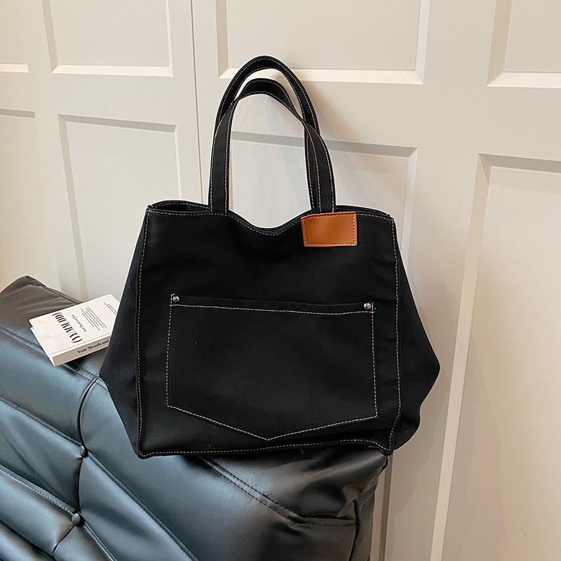 European and American Fashion Canvas Women's Bags Women's Handbags Shoulder Bags Large Capacity Leisure Bags Shoulder Bags Commuter Bags