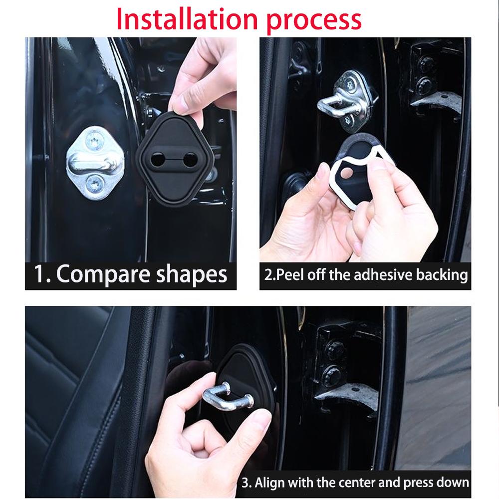 Door Lock Cover For BYD Seal 6 DM-i Touring 2024~2026 2025 Silicone Door Lock Protect Cover Rust-proof Shock-damping Accessory