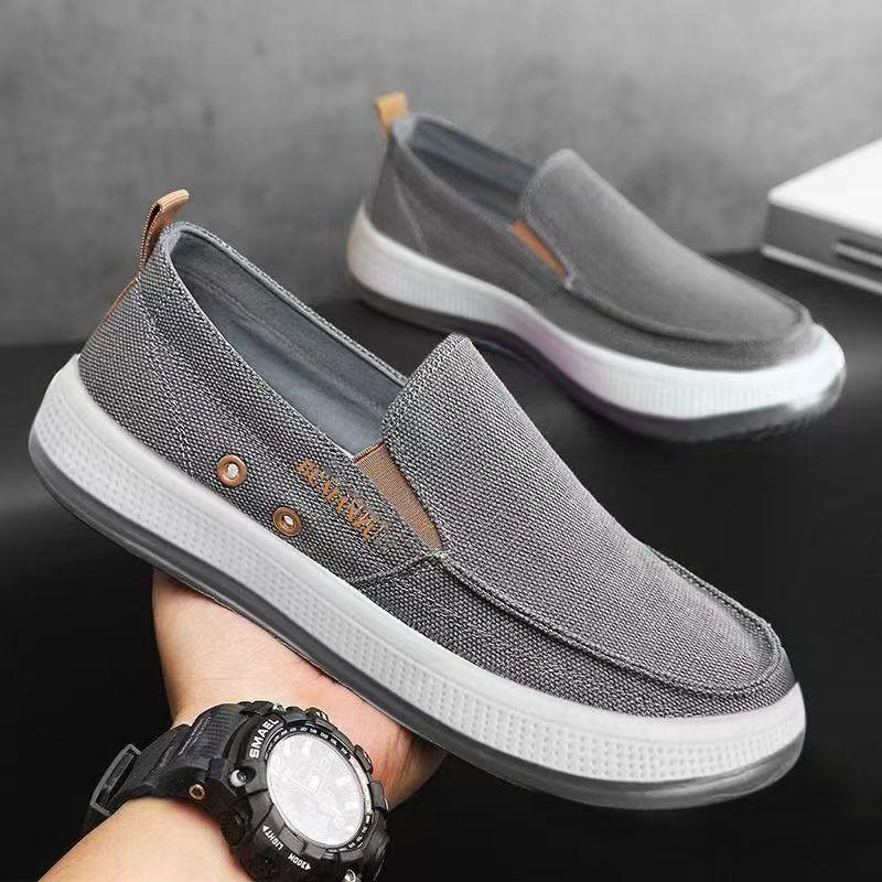 Spring and summer new casual men's shoes trendy versatile sailing shoes breathable wear-resistant lightweight canvas shoes
