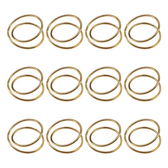 6/12Pcs Golden Napkin Rings Alloy Spiral Design Napkin Holders Buckles Family Dinner Wedding Party Table Decoration