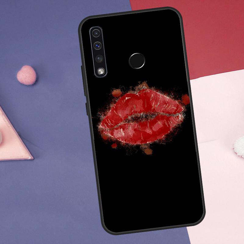 Sexy Red Lips Case For Huawei Nova 12s 12i 11i 8i 7i Y73 Y70 Y90 Y60 Y72 Y61 Y91 9 10 SE P40 Lite P30 Pro