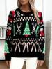 European & American Plus Size Knit Sweater: Loose, Warm, Long Sleeve Christmas Knitwear for Women - Fall/Winter 2025