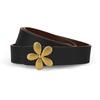 Leather Belt Formal Suit Casual Pants Belt Women's Waist Belt Slim Flower Smooth Plate Buckle