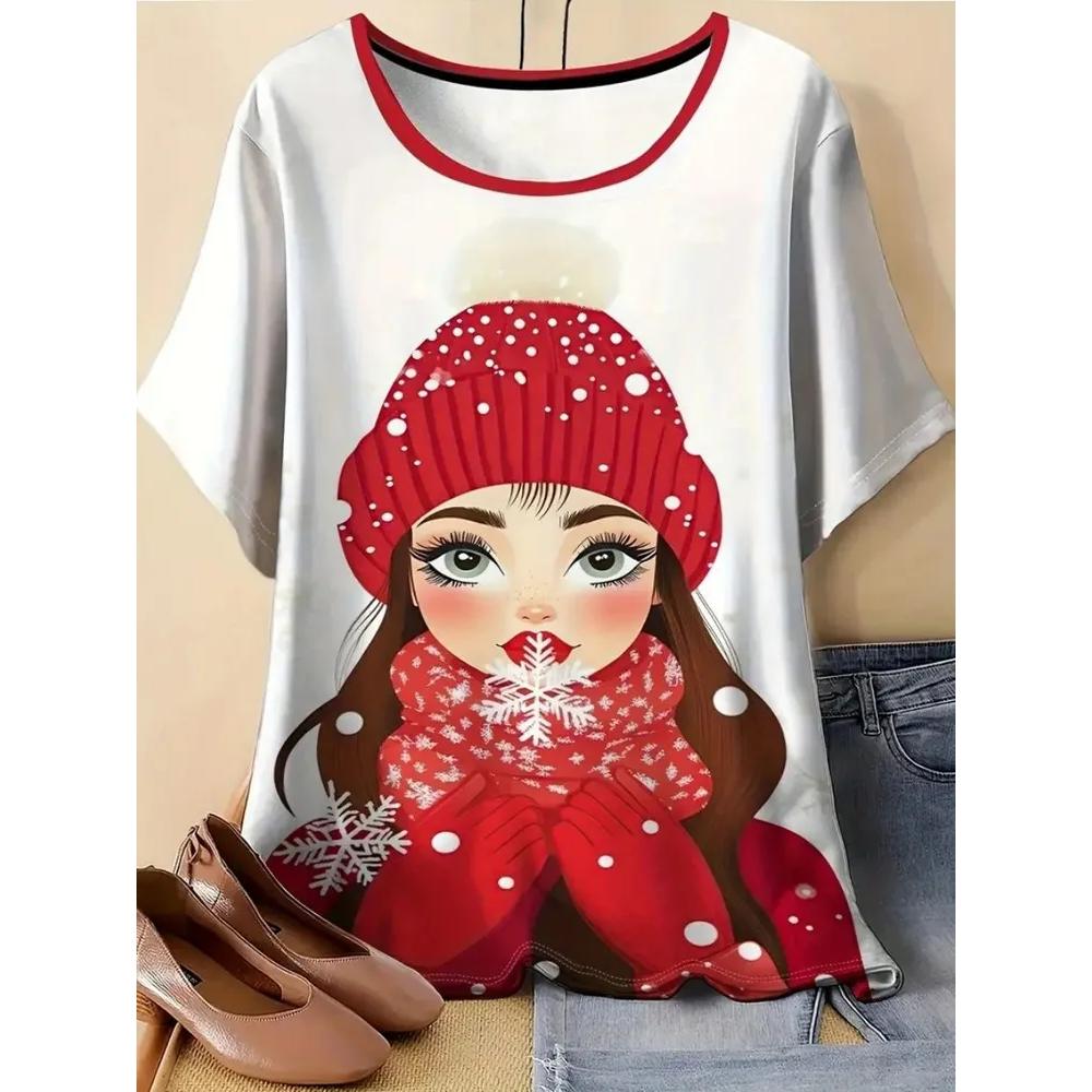 Casual Simple Women's Short-sleeved Fashion Versatile Top Breathable T-Shirts Women’s