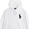 Polo Ralph Lauren Big Pony Logo Embroidered Hooded Fleece Long Sleeve Sweatshirt Men Sweatshirt White 710790622-005
