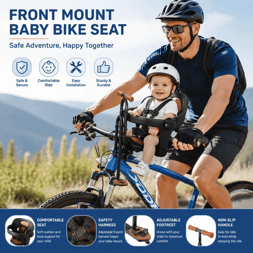 Armrest Child Bicycle Seat Front-Mounted Front Child Seat for MTB Child Safety Seat  Cycling