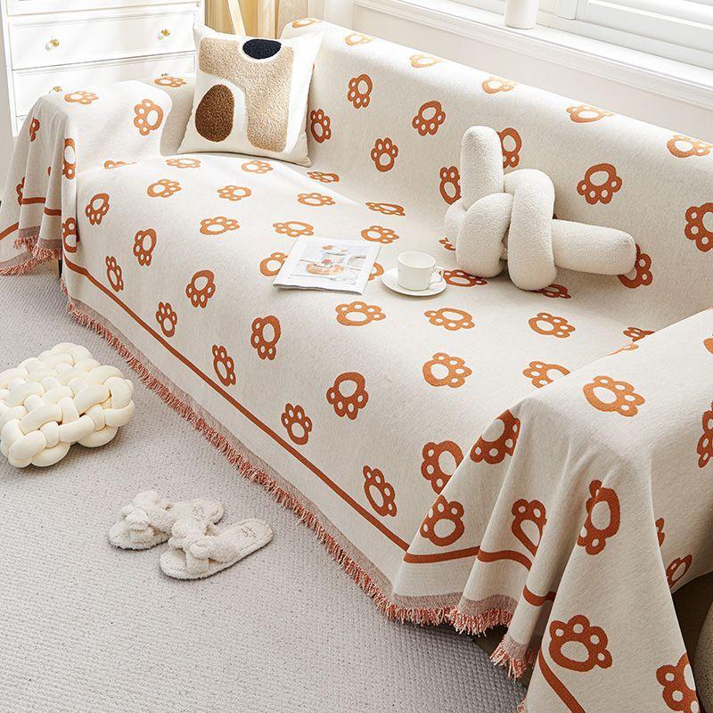 

Chenille Four Seasons Universal Cute JUEaw Machine Wash Sofa Cushion Backrest Armrest Cushion Full Cover Towel JUEoth 180*130