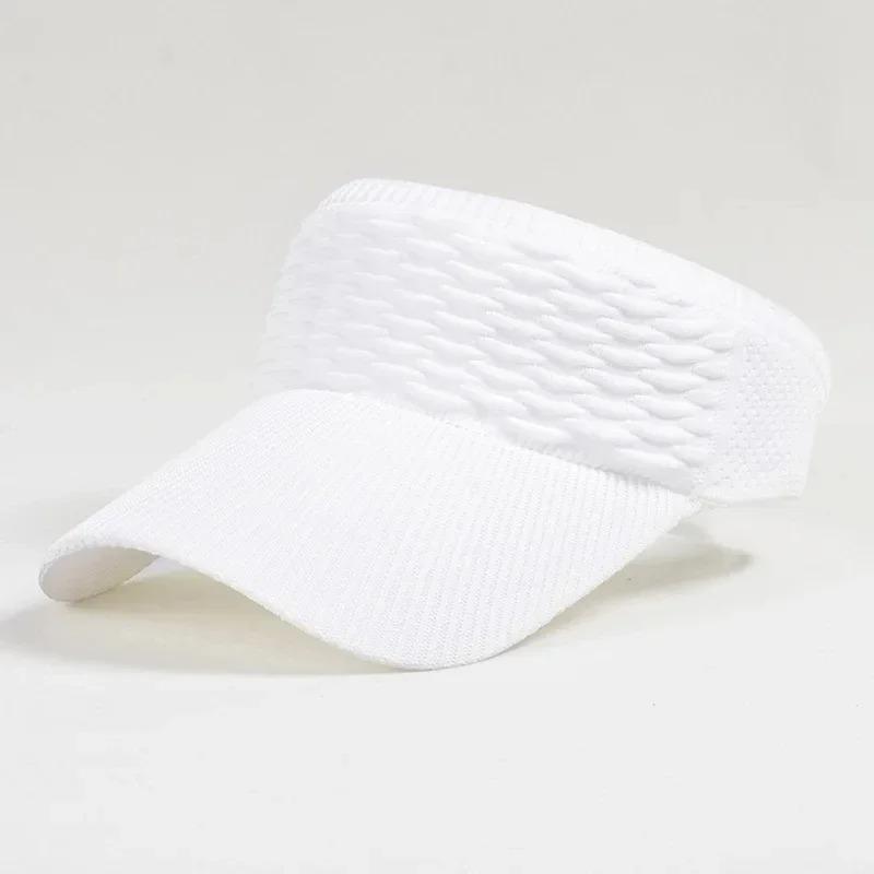 

New Women Anti-UV Sun Hats Breathable Adjustable Empty Top Visor Caps for Tennis Golf Running Travel Beach Sport Outdoor Hat hat белый