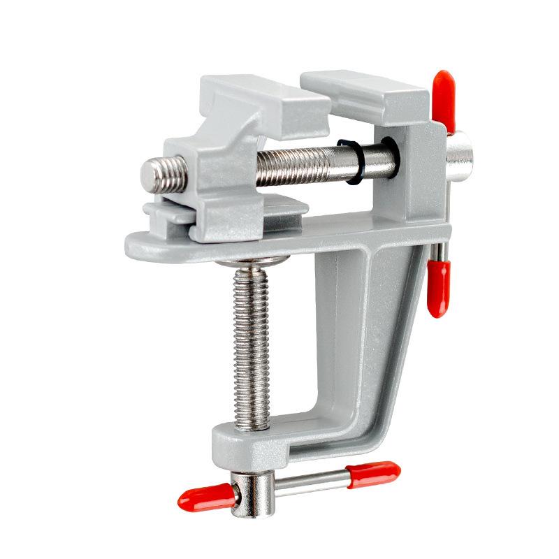 Small Jewelers Hobby Clamp On Table Flat Pliers Tool Vice Bench Vise Muliti-Funcational 3.5&Quot Aluminum Miniature