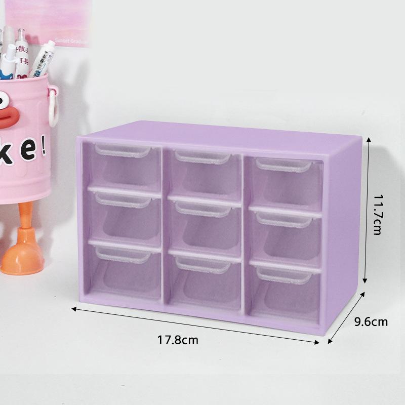 Multi-Layer Desktop Storage Box Large Capacity Dustproof Organizing Box Multifunctional Transparent Six Grid Drawer Storage Box