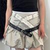 Zinc Zinc Alloy Rhinestone Belt Flower PU Leather Waistband Personality Rivet Belt  Women