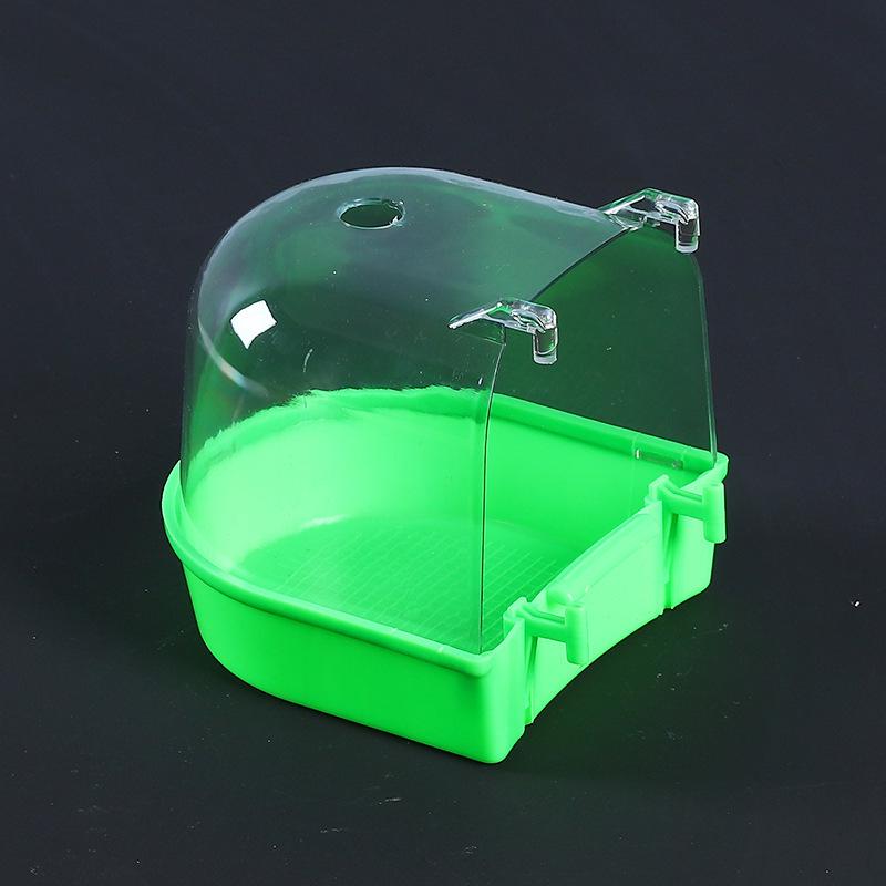 Grande Boîte de Bain Transparente pour Perruches Ondulées, Calopsittes, Inséparables, Perruches - Jouets et Fournitures pour Petits Oiseaux.