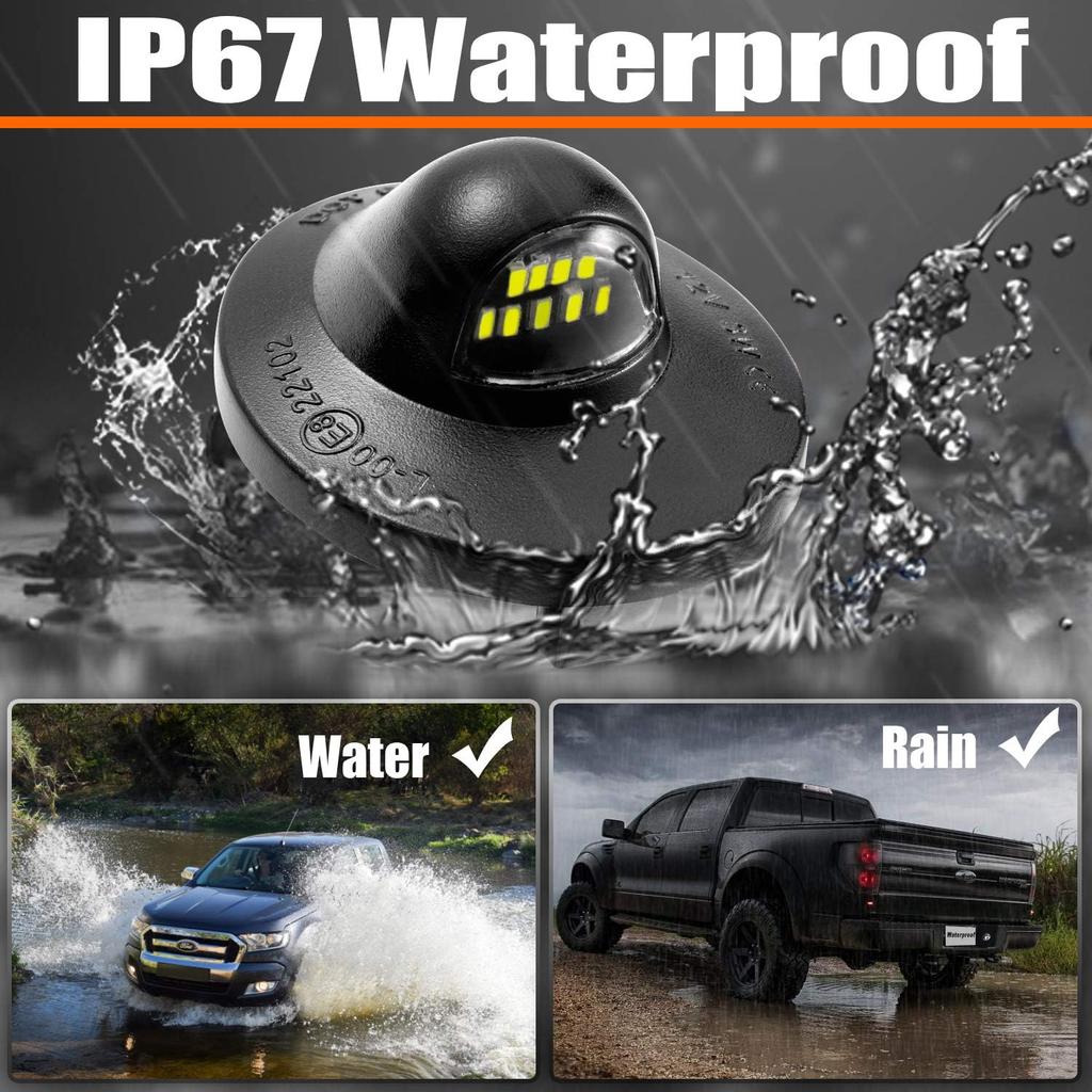 CZC AUTO LED License Plate Light 2 Pack Tag Light Lamp for Ford F150 F250 F350 F450 F550 Superduty Ranger Pickup Truck Explorer Bronco Excursion