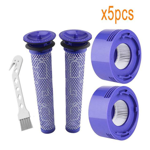 2er-Pack Vorfilter und 2er-Pack HEPA-Nachfilter-Ersatz, kompatibel mit Dyson V8 V7 Akku-Staubsaugern