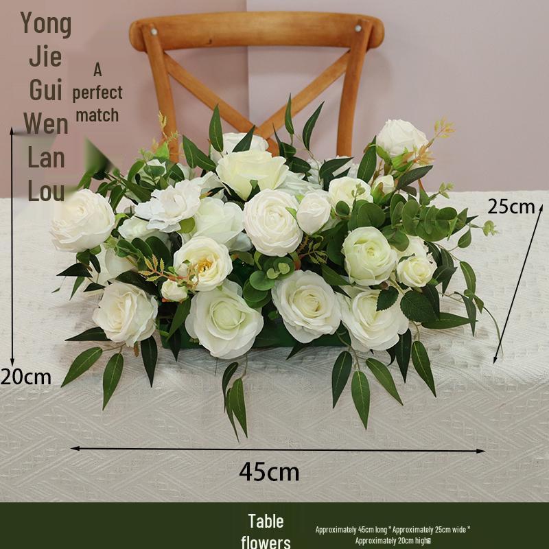 Pastorales Seidenblumenarrangement für Wohnzimmer oder Esstisch-Dekoration
