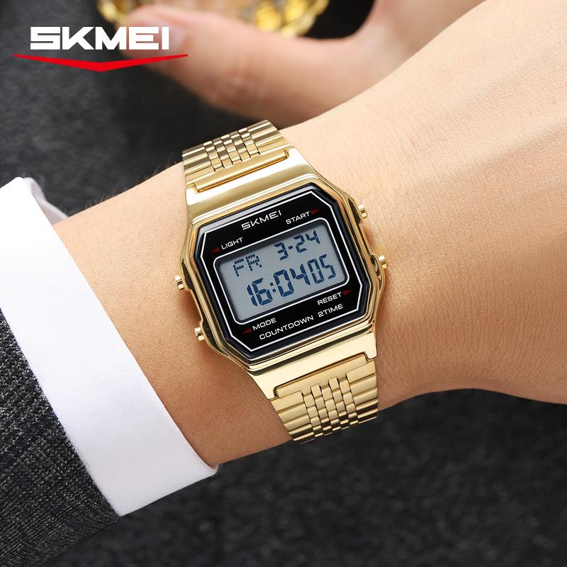 SKMEI 2465 Luxury Digital Watch for Men Women Unisex Electronic Mens Wristwatches LED Display Outdoor Sport Reloj Hombre