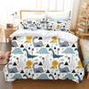 Cartoon Dinosaur Duvet Cover Kawaii Dinosaurs Comforter Cover Jungle Ancient Animals Bedding Set For Girls Boys Full King Size