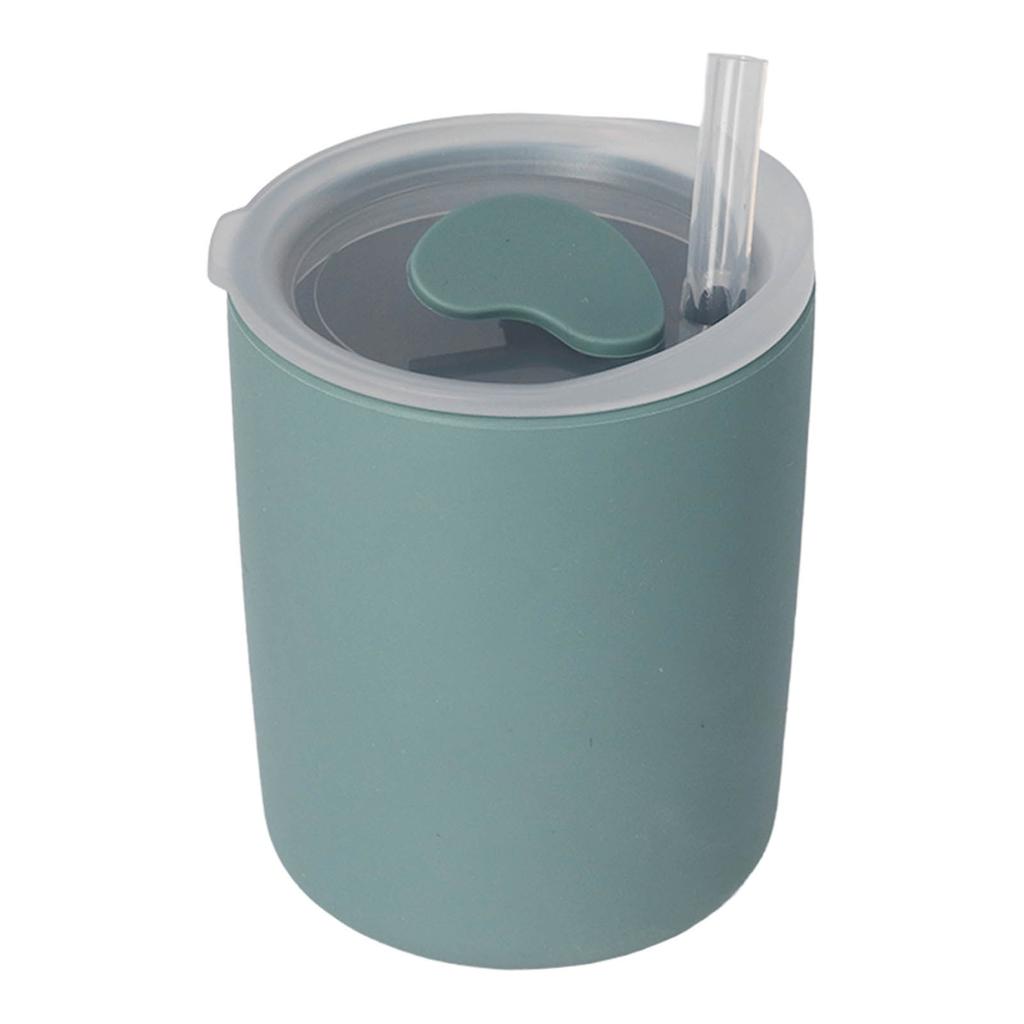 Baby-Trainingsbecher mit Strohdeckel, weicher Lernbecher, hautfreundlich, stabil, Baby-Übergangswerkzeug für