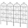 4 Packs Metal Garden Trellis for Climbing Plant Support 71x20 In Rustproof