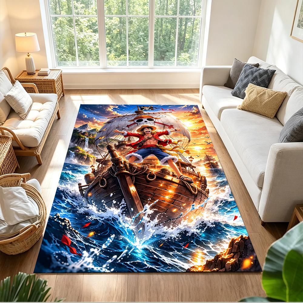 One Piece Adventure Journey Non-Slip Home Carpet Design for Office Decor Living Room Gift