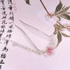 Fashion Metal Flower and ButterflyTassel Hair Stick Women Chinese Style U-shaped Hanfu Hairpin Headwear Jewelry Hair Accessories