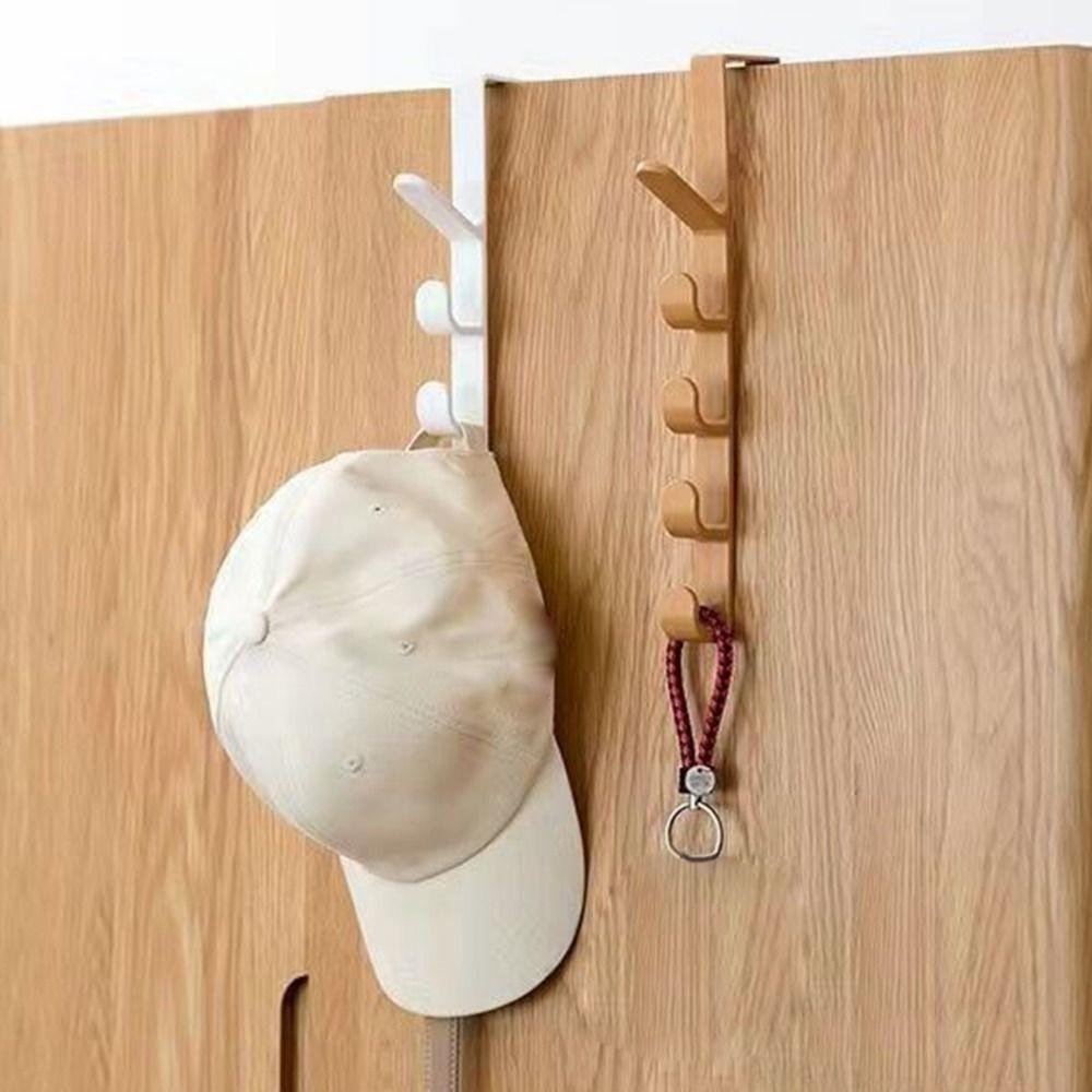2Pcs Clothes Storage Door Hanger Hooks Rails Hanging Rack Storage Holder Clothes Bag Caps Purse