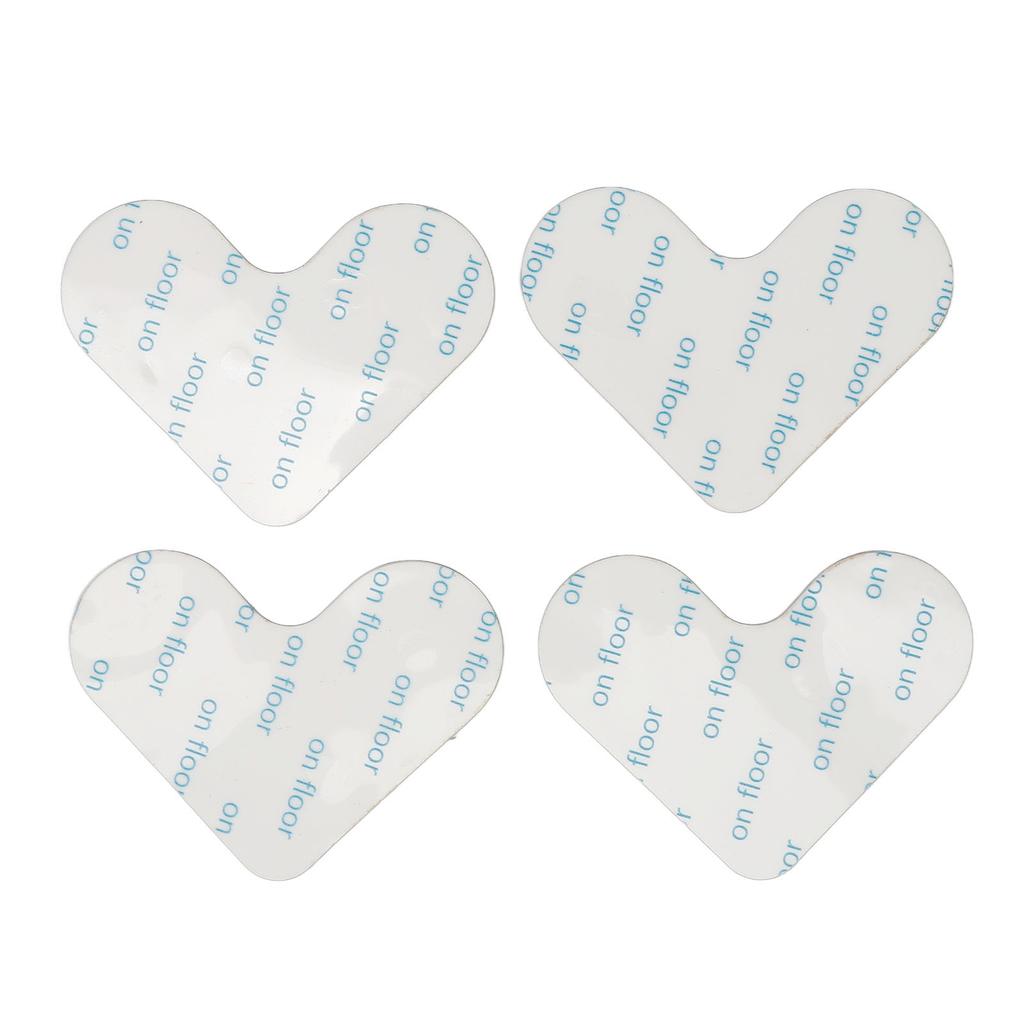 4 Pack Double Sided Carpet Tape Reusable Washable Heart Shape Slip Resistant Ultra Thin Area Rug