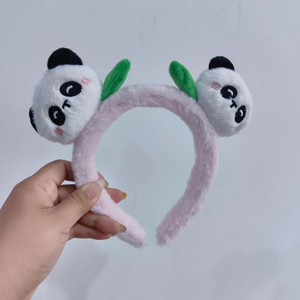 Adorable 2026 Panda Hair Accessory: Cute Round Headband & Funny Clip for Girly Wash Face Routine