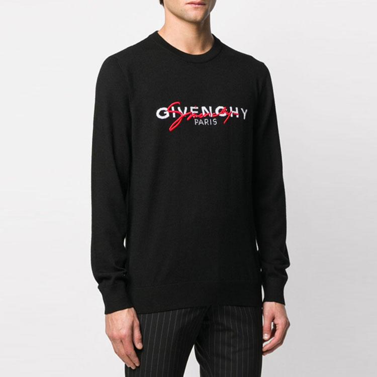Givenchy Sweaters Men's Black Crew Neck Moderate BM90B1404X-009