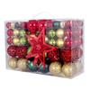 101-Piece Christmas Star Ornament Set: Electroplated Plastic Balls