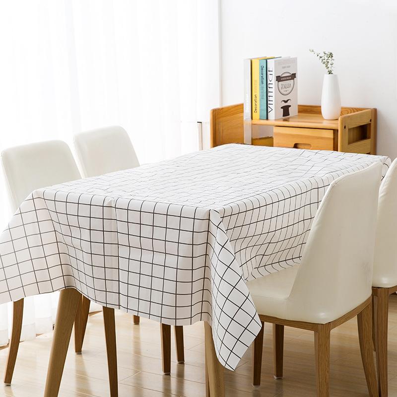 Non Washable Waterproof Oil Resistant and Heat-resistant Tablecloth with Grid Pattern Disposable Tablecloth PEVA Decoration
