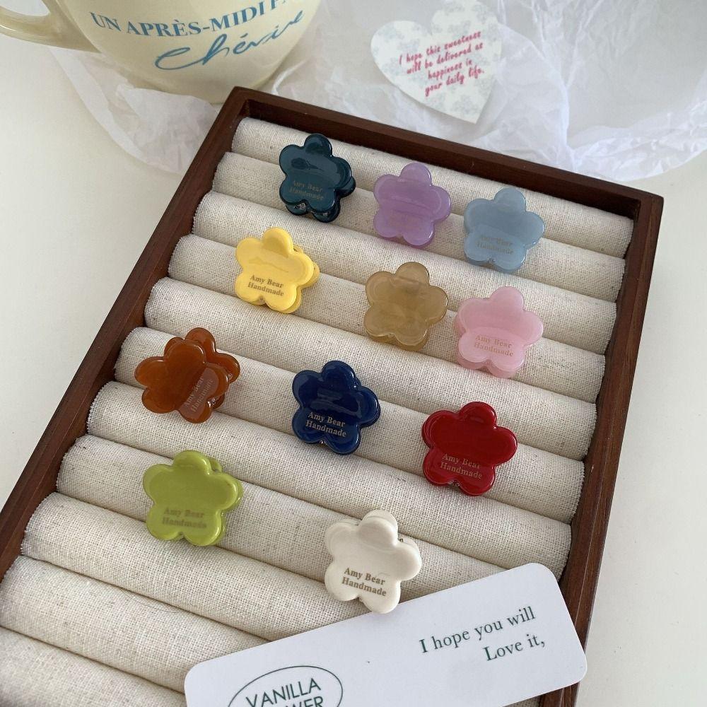 

Заколка для волос Love Flower, маленькая заколка-зажим для волос из ацетата, мини-заколка для волос в форме сердца для девочек P